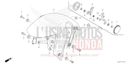 KOTFLUEGEL, VORNE (CBR500RAN/P) CBR500RAN de 2022